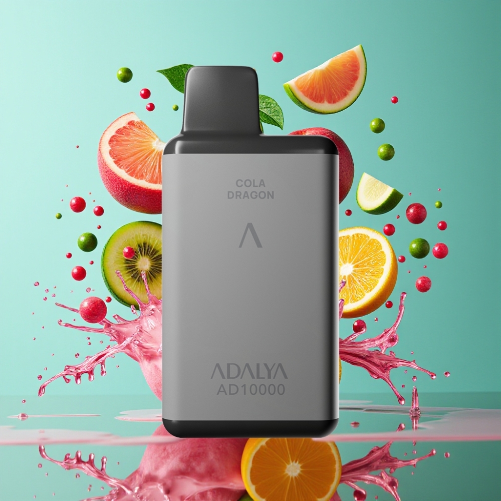 Adalya AD 10000 Puffs Grossister Sverige – Rymdgrå 14 ml E-vätska 2 Nikotin 650 mAh Batteri USB-C