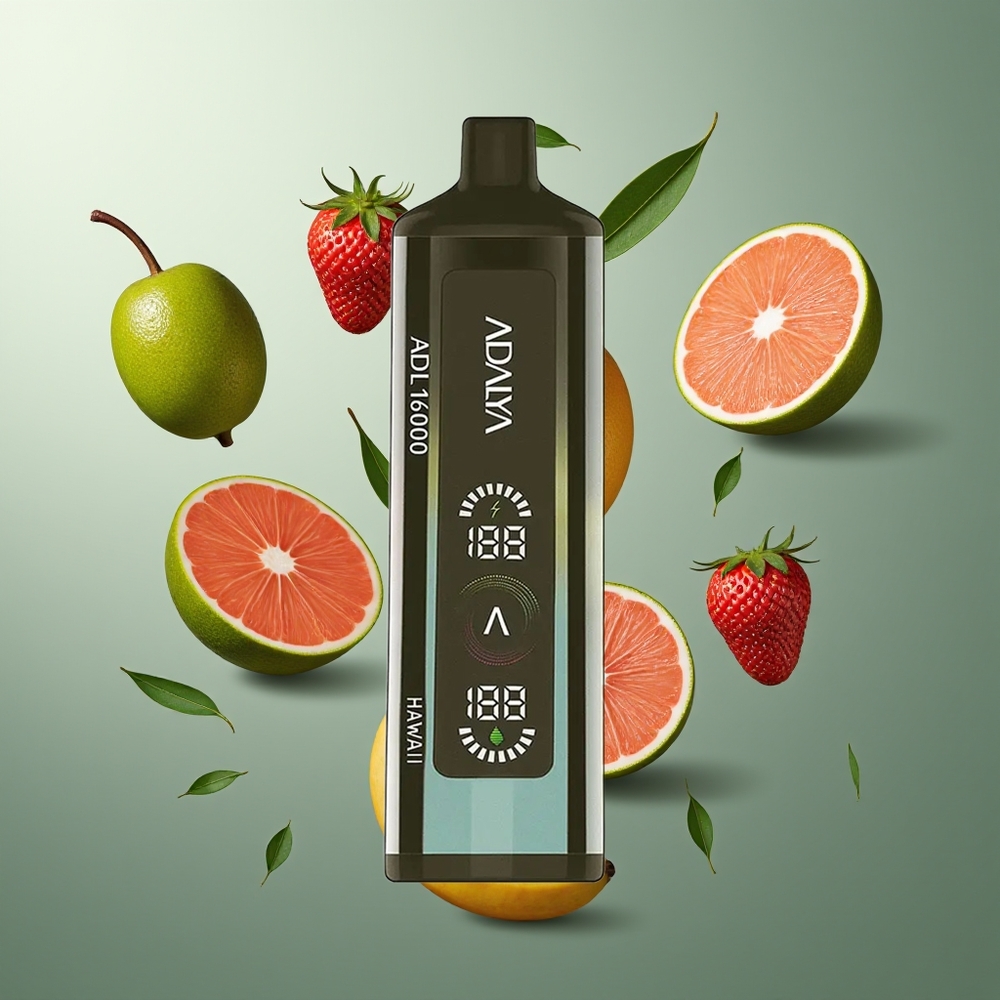 Adalya ADL 16000 PRO Puffs vape för engångsbruk - 16 000 puffar Smart Mesh Coil USB-C-laddning 25ml e-vätska trefärgsgradient glansig finish grossister Sverige