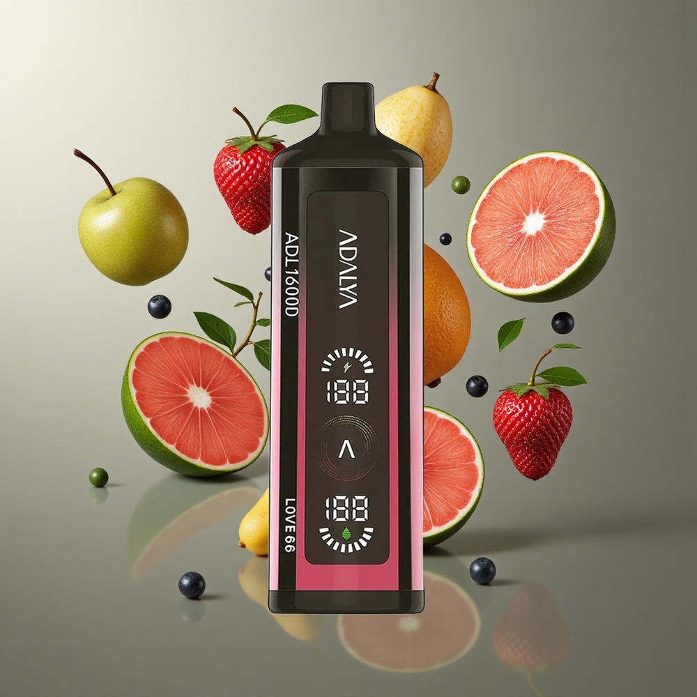 Adalya ADL 16000 PRO Puffs vape för engångsbruk – 16 000 puffar Digital skärm Smart Mesh Coil USB-C laddning 25ml e-vätska – grossister Sverige