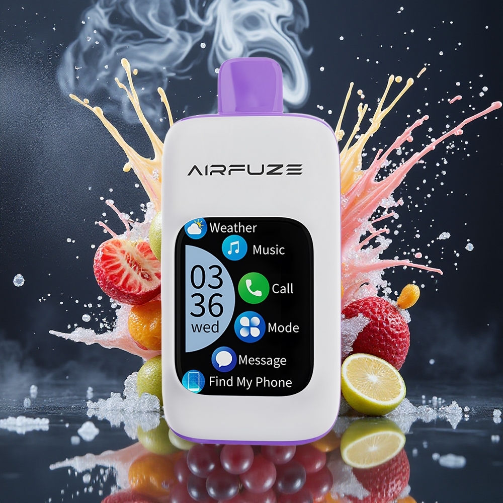 AirFuze Smart 30000 Puffs Disposable Pod - 5 Nikotin 900mAh Type-C grossister Sverige Grape Burst