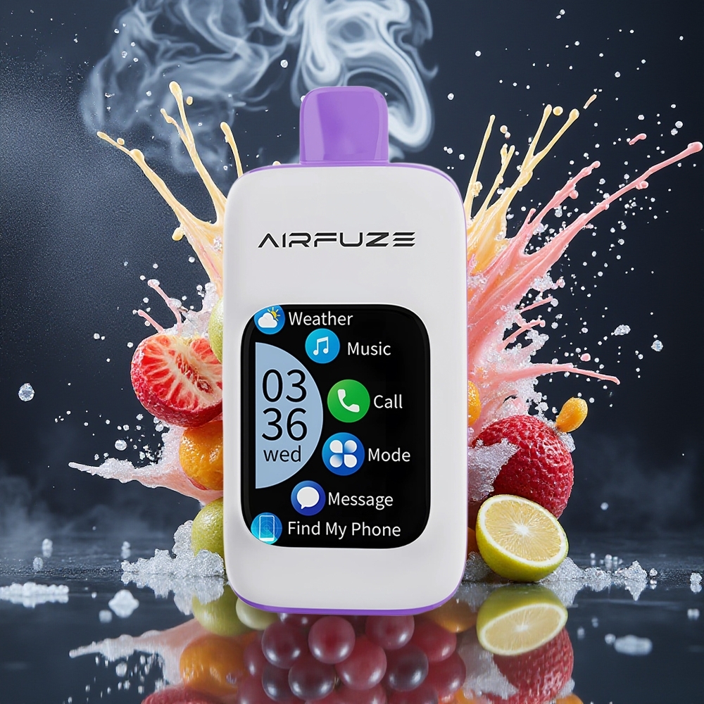 Airfuze Smart Pro 40000 Puffs Grossister Sverige – 900mAh Batteri 20ML E-vätska 2/5 Nikotin 10st i Displaylåda Druvsprängning