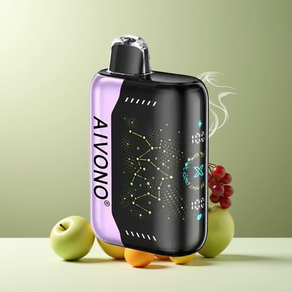 Aivono AIM BOOM 25000 Puffs 28ml 650mAh Type-C grossister Sverige Grønt æble og drue