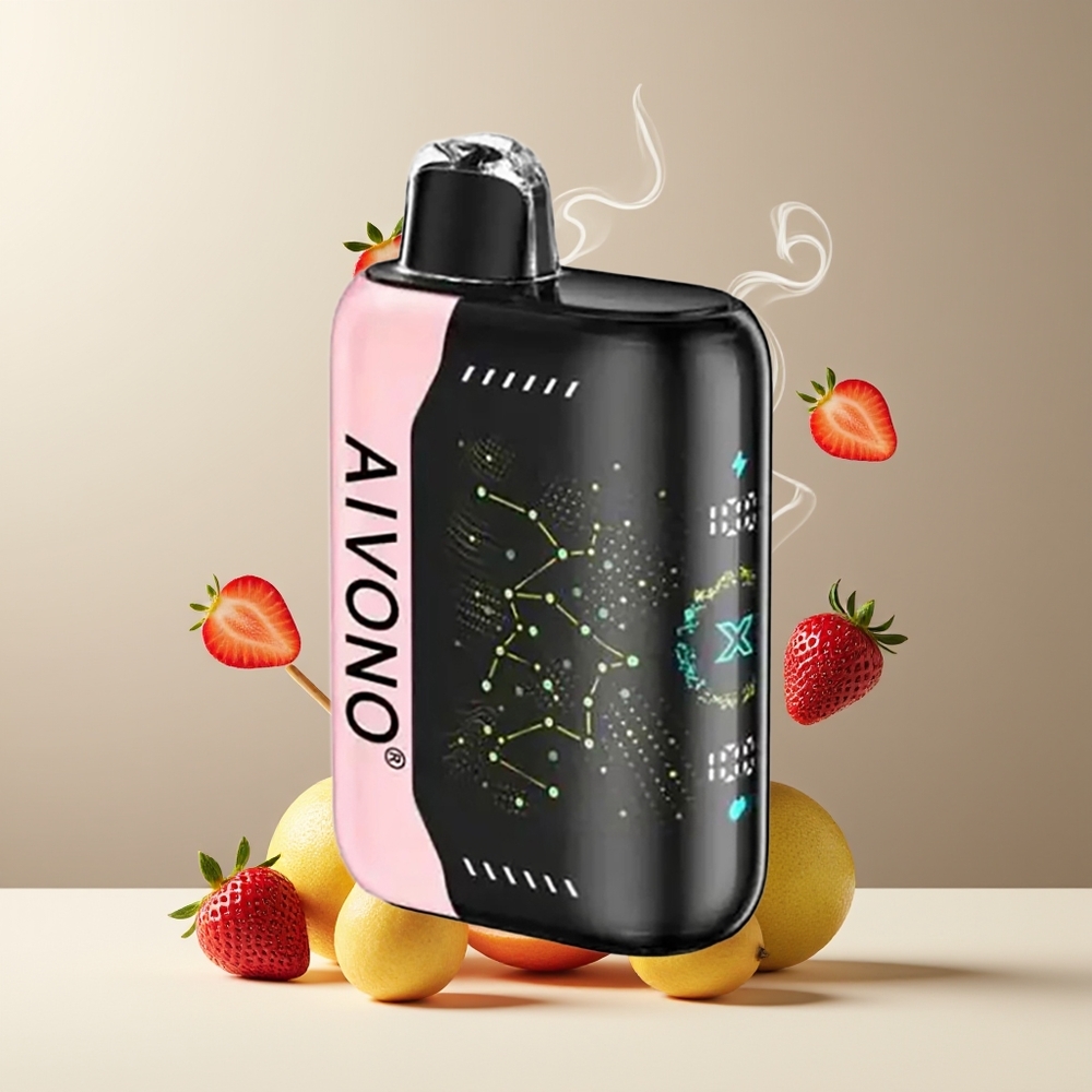 Aivono AIM BOOM 25000 Puffs 28ml 650mAh Type-C grossister Sverige Jordbær B-pop