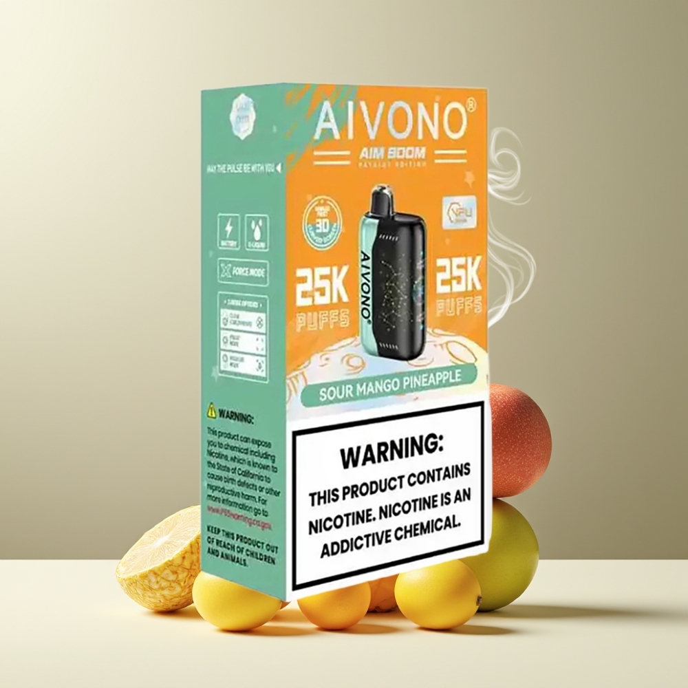 Aivono AIM BOOM 25000 Puffs 28ml 650mAh Type-C grossister Sverige Sur mango og ananas