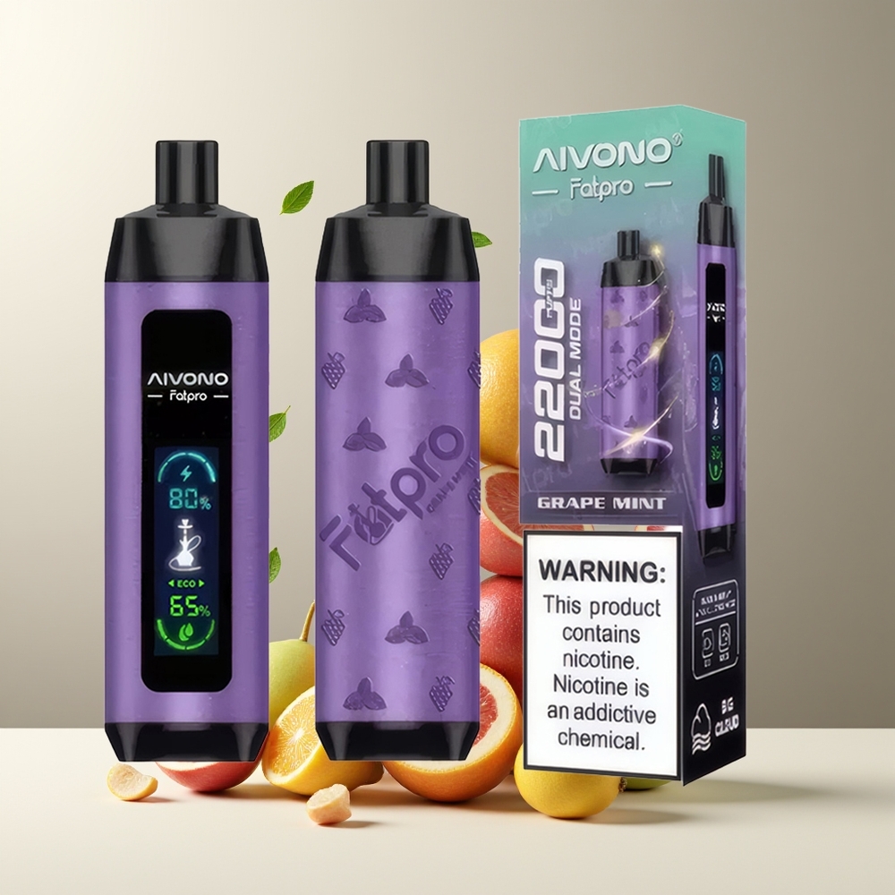 Aivono AIM FATPRO 22000 Puffs grossister Sverige – 28ml E-liquid 10 smaker 600mAh 06 ohm Mesh Coil Eco/Boost Dual Modes