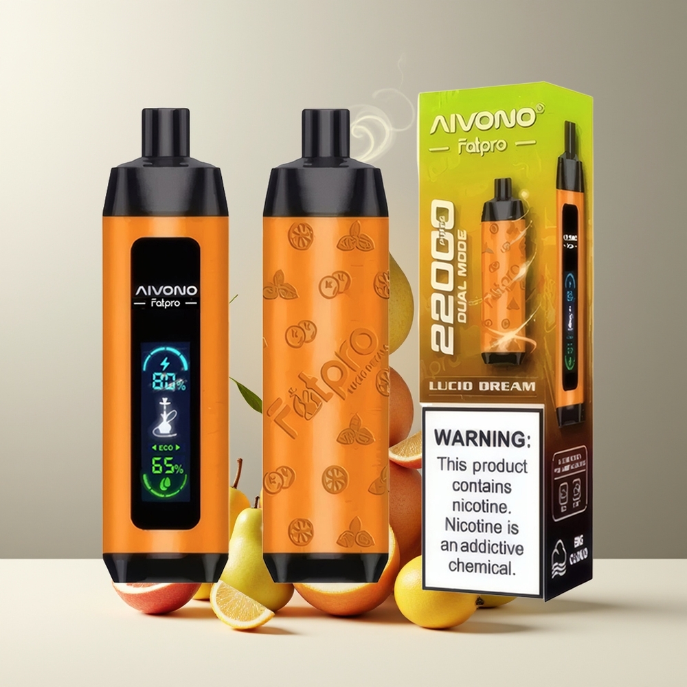 Aivono AIM FATPRO 22000 Puffs grossister Sverige – 28ml E-liquid 10 smaker 600mAh 06 ohm Mesh Coil Eco/Boost Dual Modes