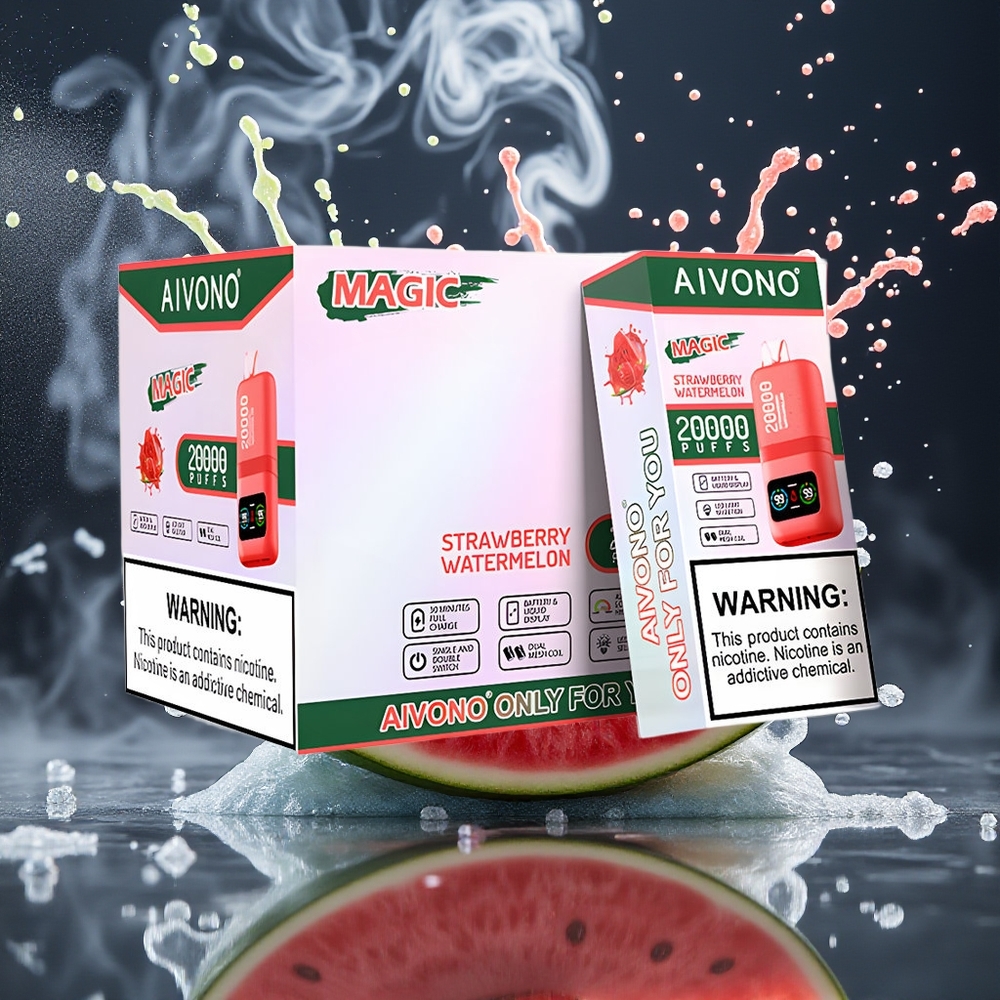 Aivono AIM MAGIC 20 000 Puffs grossister Sverige – 26ml E-liquid Dual Mesh Coils LCD-display Type-C-laddning 10 smaker tillgängliga