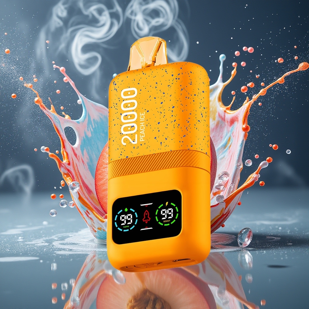 Aivono AIM MAGIC 20000 Puffs Grossister Sverige – 26ml E-liquid Dual Mesh Coils LCD-display 10 Smaker Tillgängliga Persikoglass