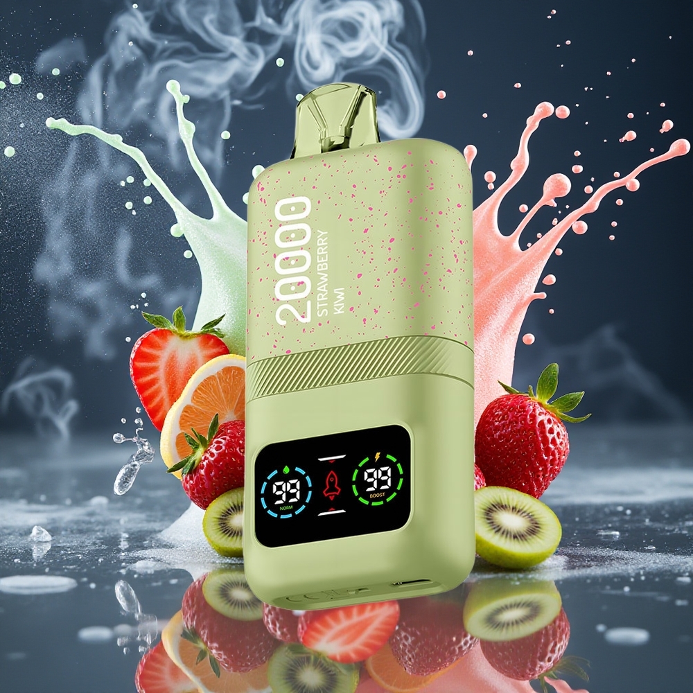 Aivono AIM MAGIC 20000 Puffs grossister Sverige – 26ml E-liquid Dual Mesh Coils LCD-display 10 Smaker Tillgängliga Jordgubbskiwi