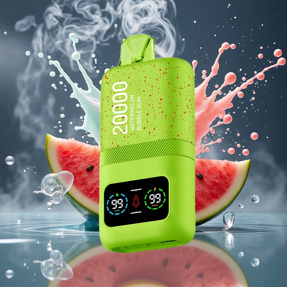 Aivono AIM MAGIC 20000 Puffs grossister Sverige – 26ml E-liquid Dual Mesh Coils LCD-display 10 Smaker Tillgängliga Vattenmelon Bubble Gum