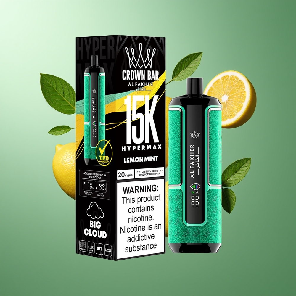 Al Fakher Crown Bar 15K Hypermax 22ml 600mAh 15 000 puff Type-C DTL 20mg Grossister Sverige