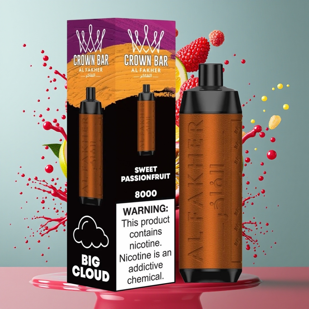 Al Fakher Crown Bar 8000 Crystal Engångsvape - 18ml e-Liquid 5mg Nikotin 8000 Puffar USB Type-C grossister Sverige