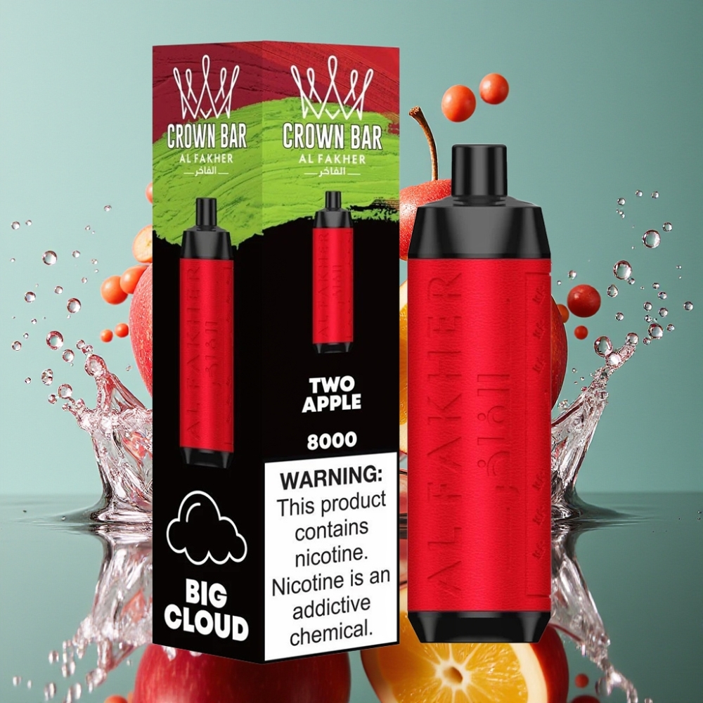 Al Fakher Crown Bar 8000 Crystal Engångsvape - 18ml e-Liquid 8000 Puff 600mAh Battery 5mg Nikotin - Grossister Sverige