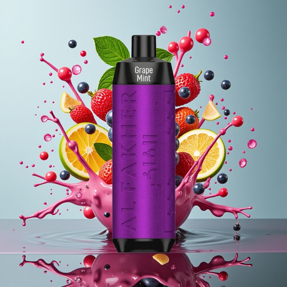 Al Fakher Crown Bar 8000 Crystal Engångsvape – 18ml e-Liquid 5mg Nikotin 8000 puffar USB Type-C – grossister Sverige