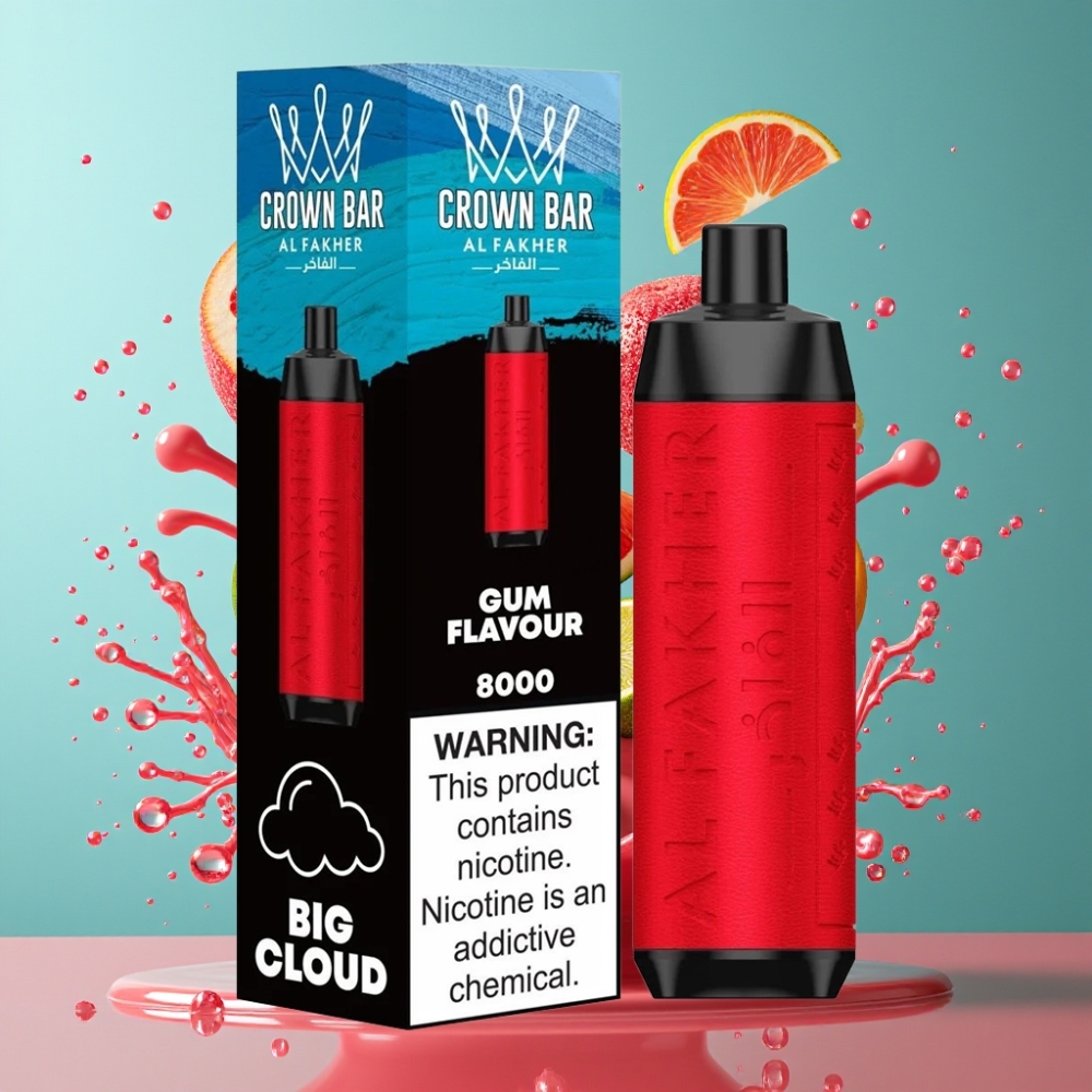 Al Fakher Crown Bar 8000 Crystal Grossister Sverige – 600mAh Battery 18ml E-Liquid 8000 Puffs USB-C