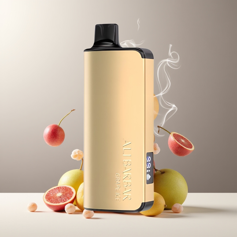 Alibarbar Ingot 9000 Puffs Grossister Sverige – 22ml E-liquid 2350mAh 12 Ohm LED Display Drue Is