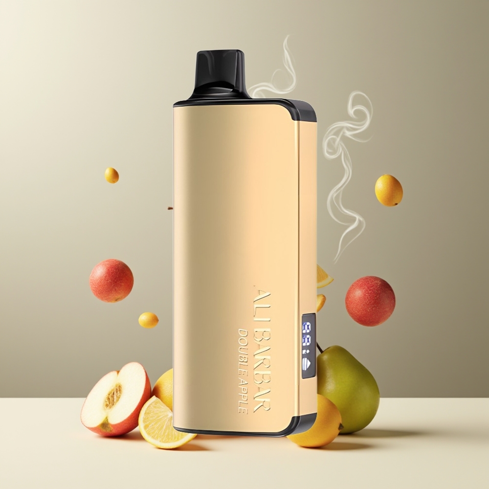 Alibarbar Ingot 9000 Puffs Grossister Sverige – 22ml E-liquid 2350mAh LED Display Dobbelt Æble