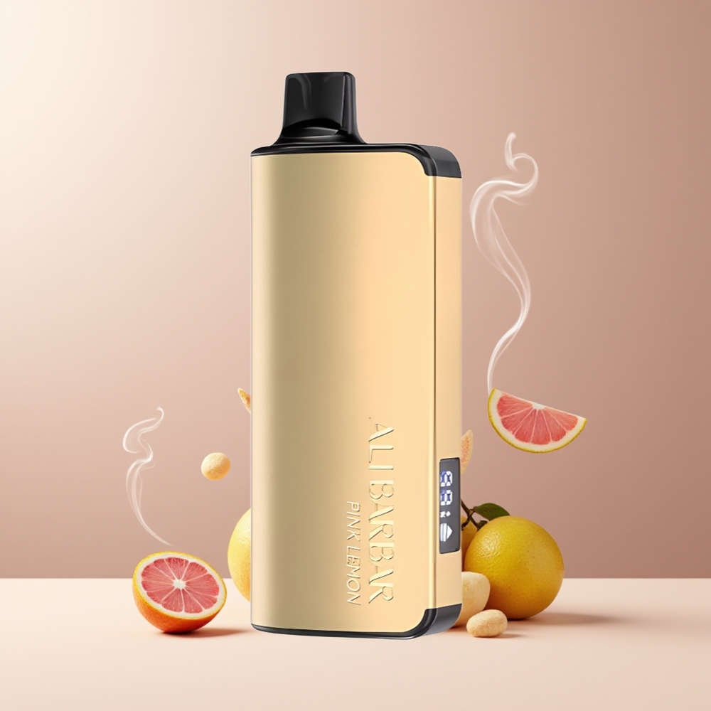 Alibarbar Ingot 9000 Puffs Grossister Sverige – 22ml E-liquid 2350mAh LED Display Pink Citron