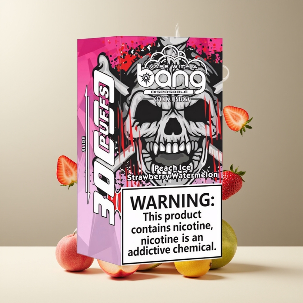 Bang 30K Pro 30000 Puffs grossister Sverige – 36ml E-Liquid 550mAh Dual-Flavor System Nikotinstyrka 0 2 3 5 Ferskenis  Jordbær Vandmelon