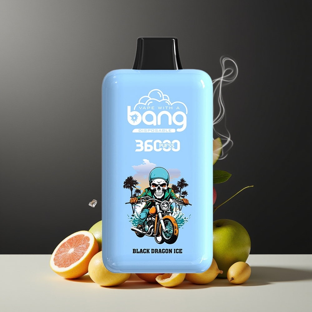 Bang 36000 Power Engangs Vape 36ml 36000 puff 850mAh grossister Sverige Black Dragon Ice
