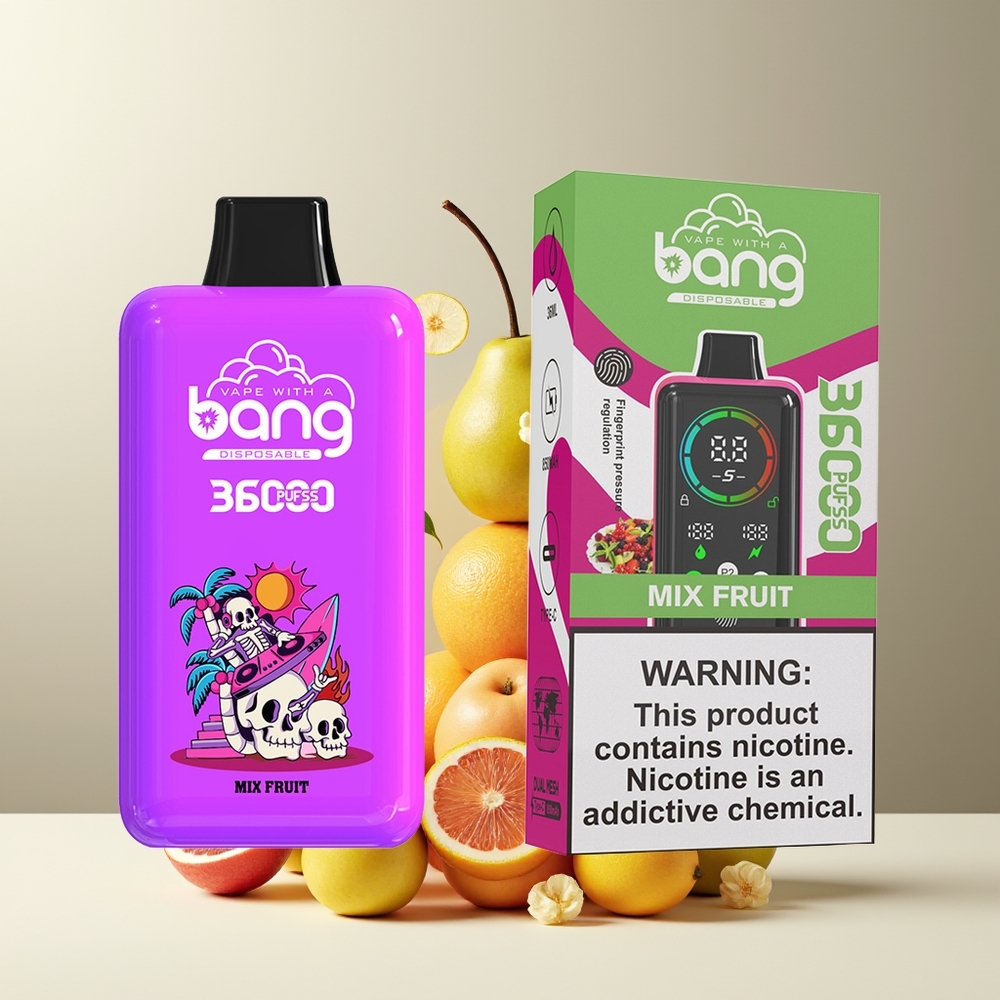 Bang 36000 Power Engangs Vape 36ml 36000 puff 850mAh grossister Sverige Blandet frugt