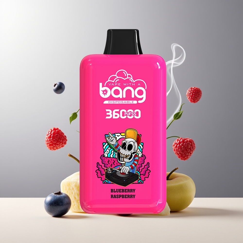 Bang 36000 Power Engangs Vape 36ml 36000 puff 850mAh grossister Sverige Blåbær Hindbær