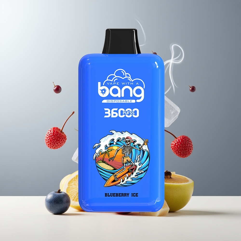Bang 36000 Power Engangs Vape 36ml 36000 puff 850mAh grossister Sverige Blåbæris