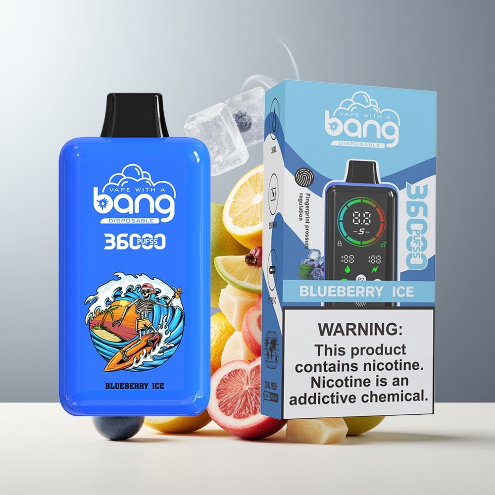 Bang 36000 Power Engangs Vape 36ml 36000 puff 850mAh grossister Sverige Blåbæris