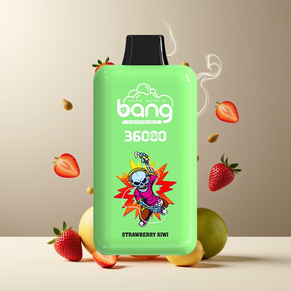 Bang 36000 Power Engangs Vape 36ml 36000 puff 850mAh grossister Sverige Jordbær Kiwi