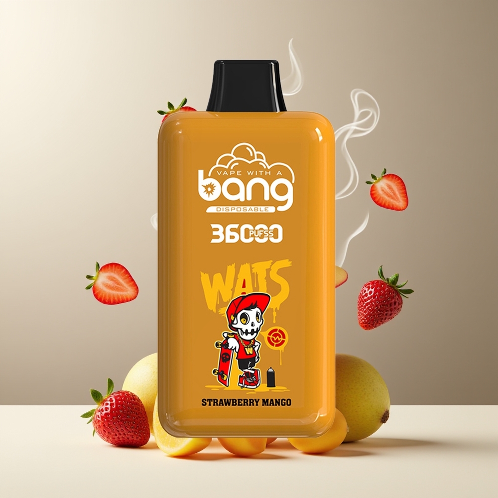 Bang 36000 Power Engangs Vape 36ml 36000 puff 850mAh grossister Sverige Jordbær Mango