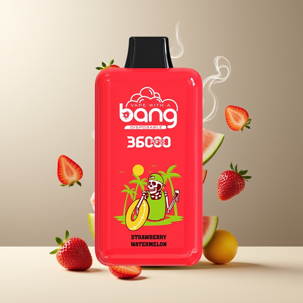 Bang 36000 Power Engangs Vape 36ml 36000 puff 850mAh grossister Sverige Jordbær Vandmelon