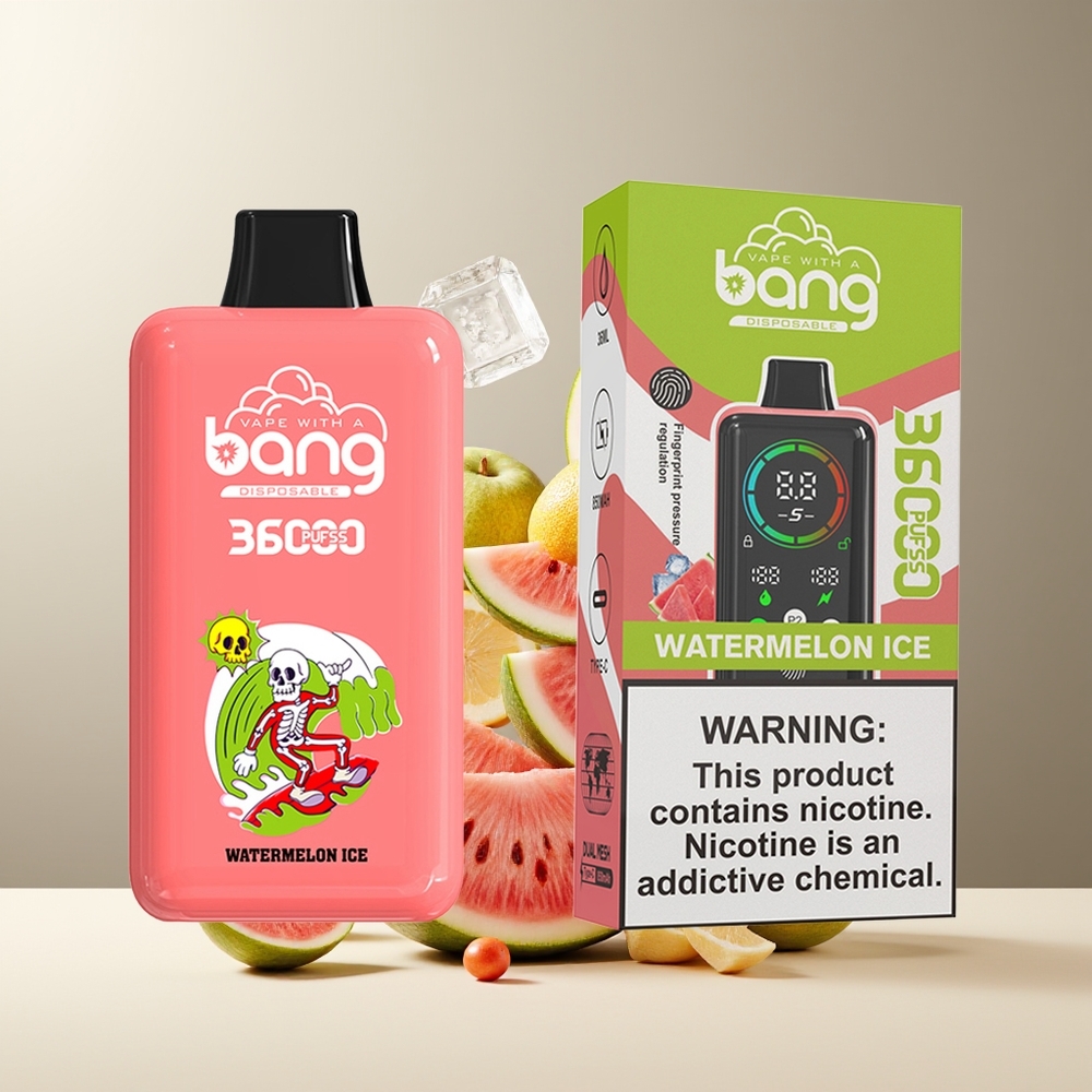Bang 36000 Power Engangs Vape 36ml 36000 puff 850mAh grossister Sverige Vandmelonis