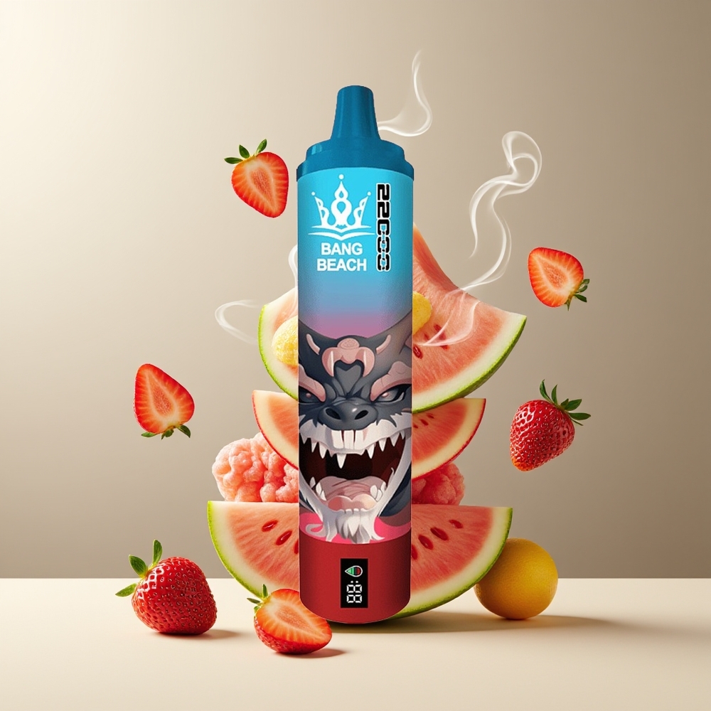 Bang Beach 22000 Puffs 36ml 650mAh 0/2/3/5 grossister Sverige Jordbær og vandmelon