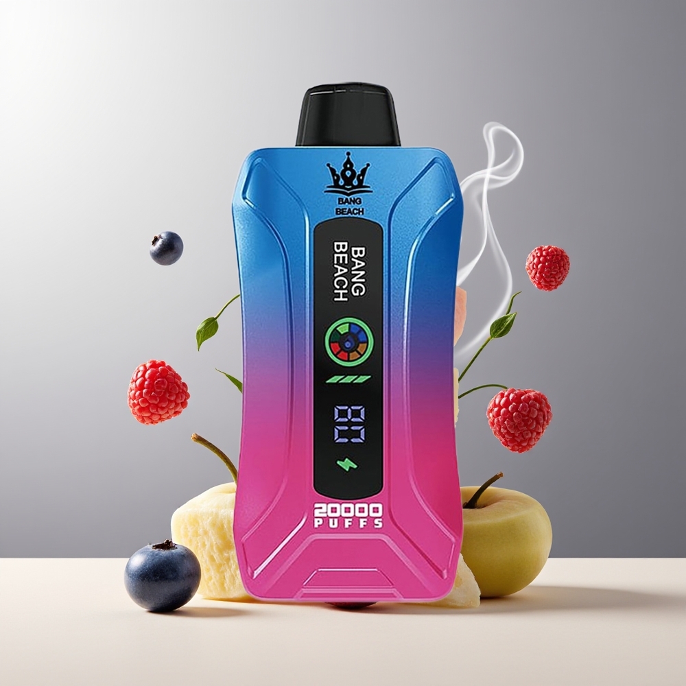 Bang Beach Smart Screen 20000 Puffs 35ml 650mAh Engangs Vape grossister Sverige Blåbær Hindbær