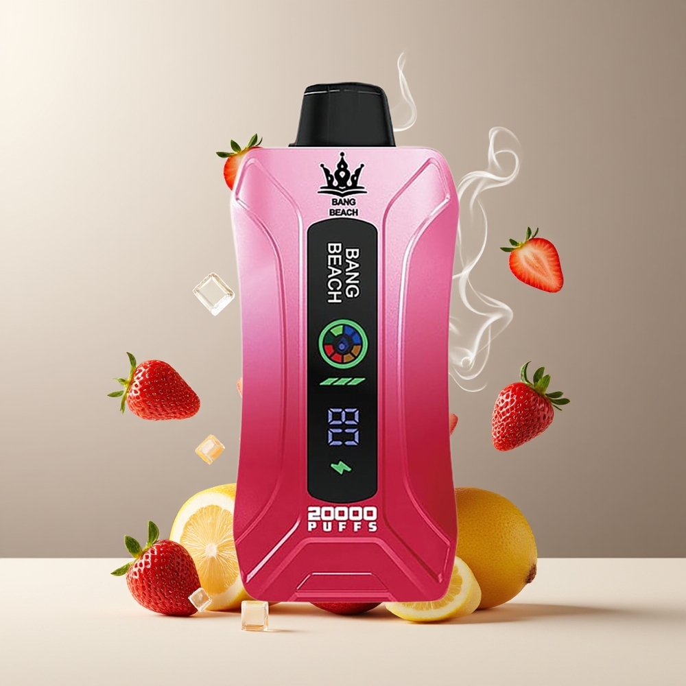 Bang Beach Smart Screen 20000 Puffs 35ml 650mAh Engangs Vape grossister Sverige Jordbær Is