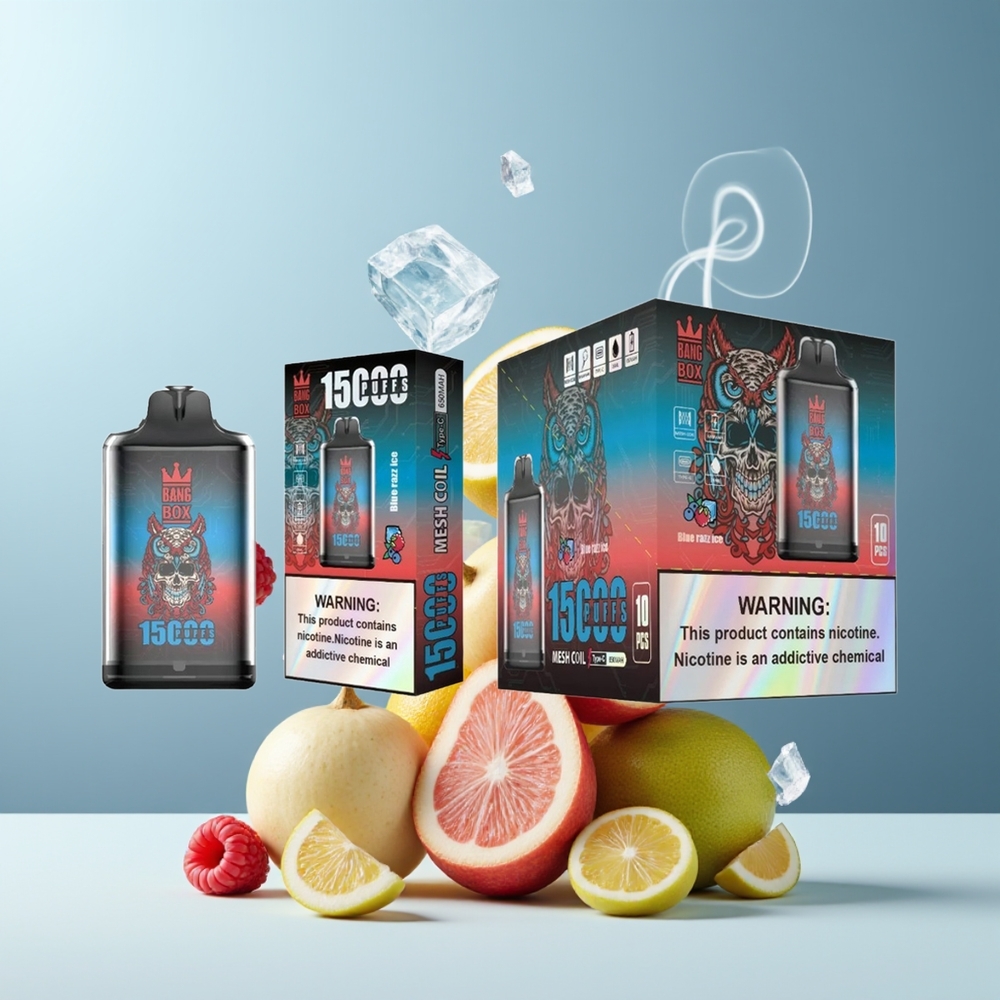Bang Box 15000 Puffs 23ml E-vätska 0/2/3/5 Nikotin 650mAh Batteri TYPE-C Grossister Sverige 1 låda 10 pcs