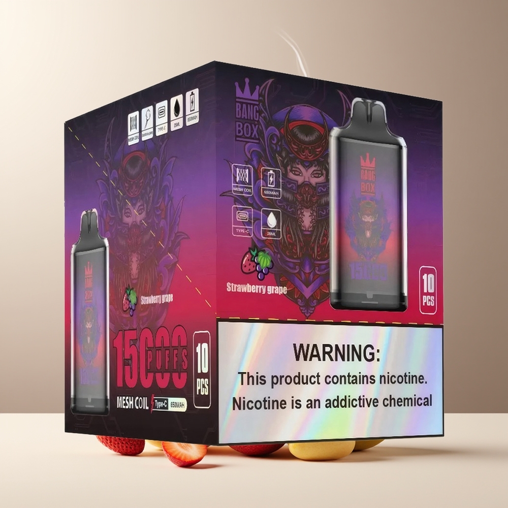 Bang Box 15000 Puffs Grossister Sverige - 23ml E-vätska 650mAh Batteri TYPE-C 10 Förpackningar