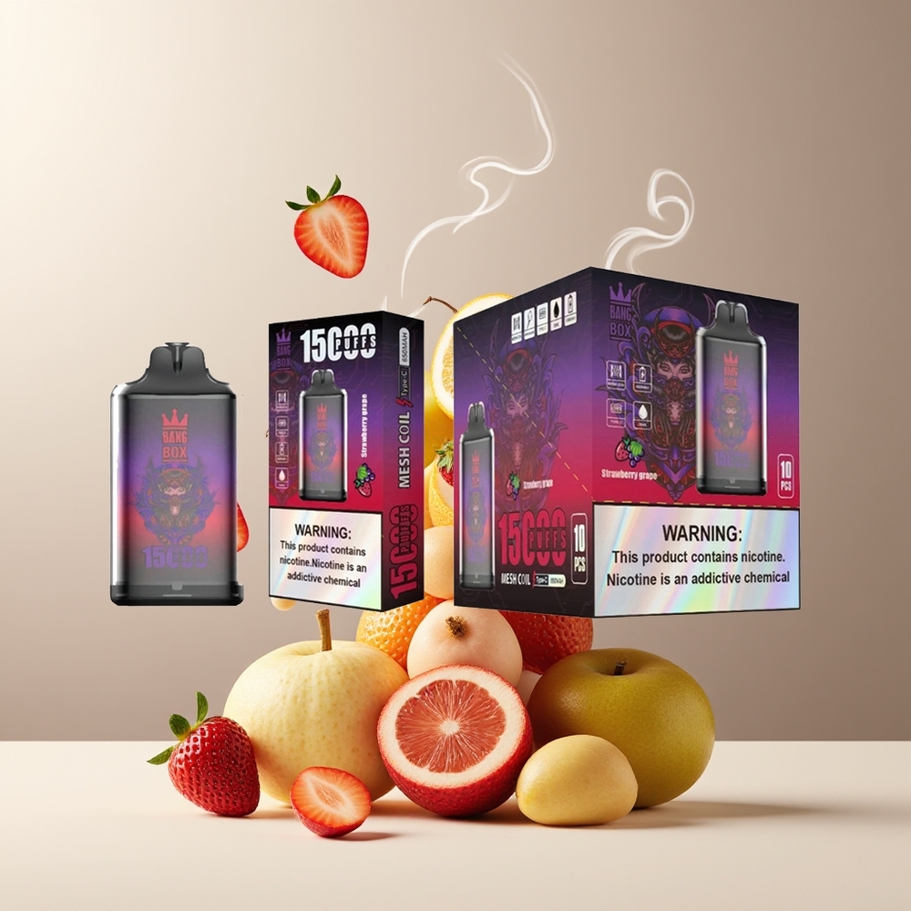 Bang Box 15000 Puffs Grossister Sverige - 23ml E-vätska 650mAh Batteri TYPE-C 10 Förpackningar