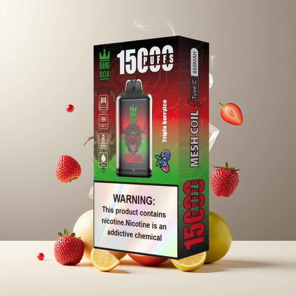 Bang Box 15000 Puffs Grossister Sverige – 23ml E-liquid 650mAh TYPE-C 1 låda 10 st