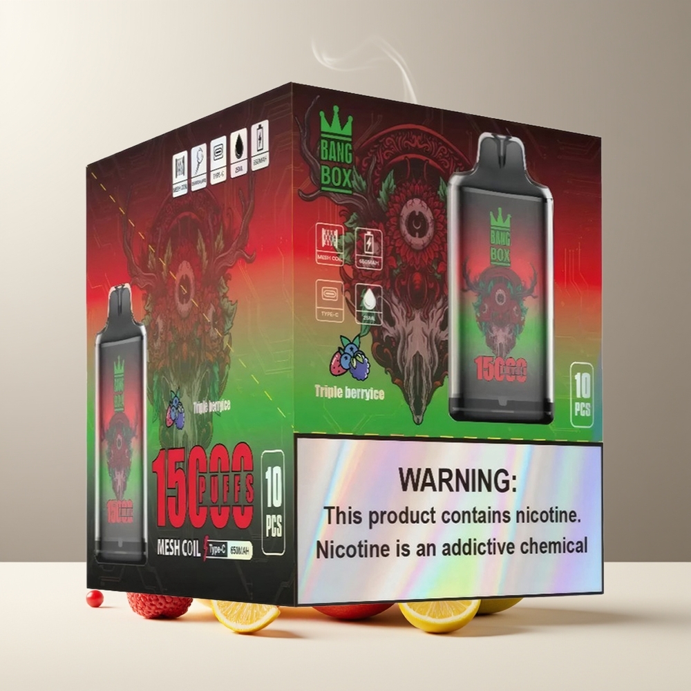 Bang Box 15000 Puffs Grossister Sverige – 23ml E-liquid 650mAh TYPE-C 1 låda 10 st