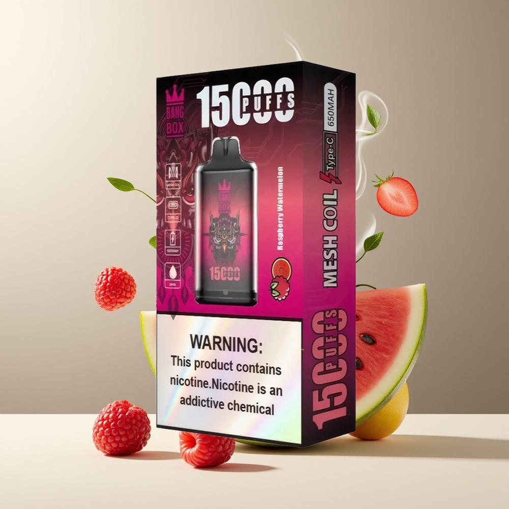 Bang Box 15000 Puffs Grossister Sverige – 23ml E-vätska 0/2/3/5 Nikotin 650mAh Batteri TYPE-C USB 1 låda 10 st