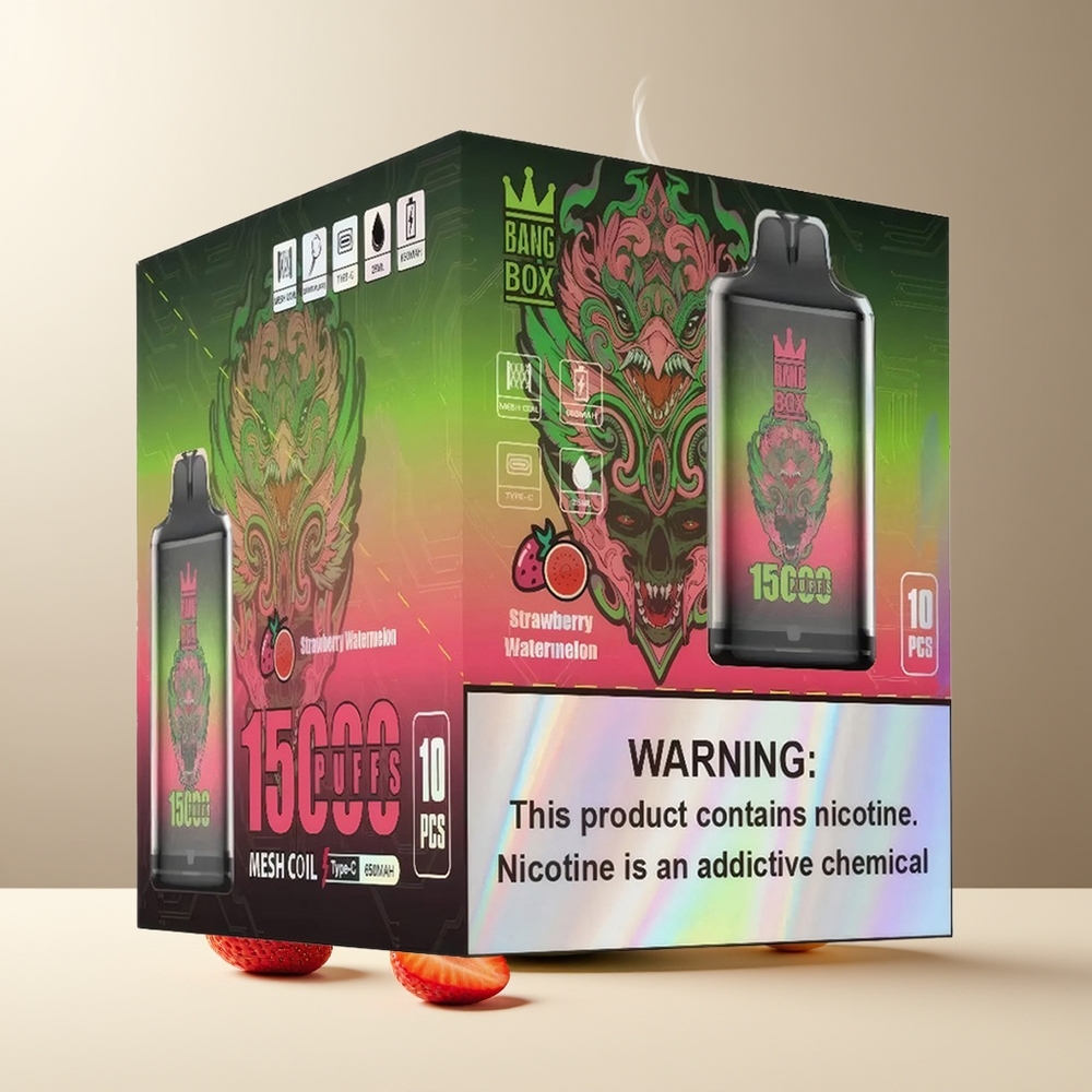 Bang Box 15000 Puffs Grossister Sverige – 23ml E-vätska 650mAh Battery TYPE-C Laddning 1 låda 10 pcs