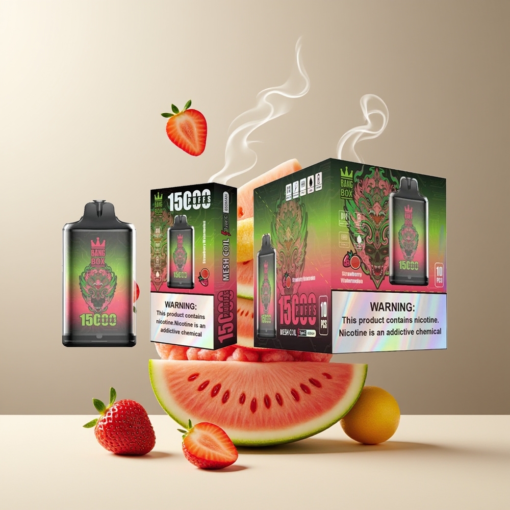 Bang Box 15000 Puffs Grossister Sverige – 23ml E-vätska 650mAh Battery TYPE-C Laddning 1 låda 10 pcs