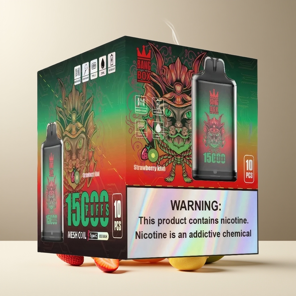Bang Box 15000 Puffs – 23ml E-liquid 650mAh USB-C Grossister Sverige
