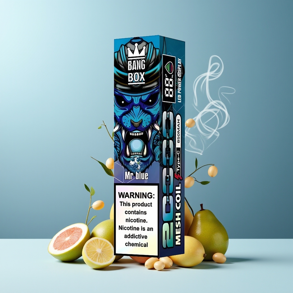 Bang Box 20000 Puffs Grossister Sverige - 35ml E-Liquid 850mAh Mesh Coil 12 Smaker Tillgängliga