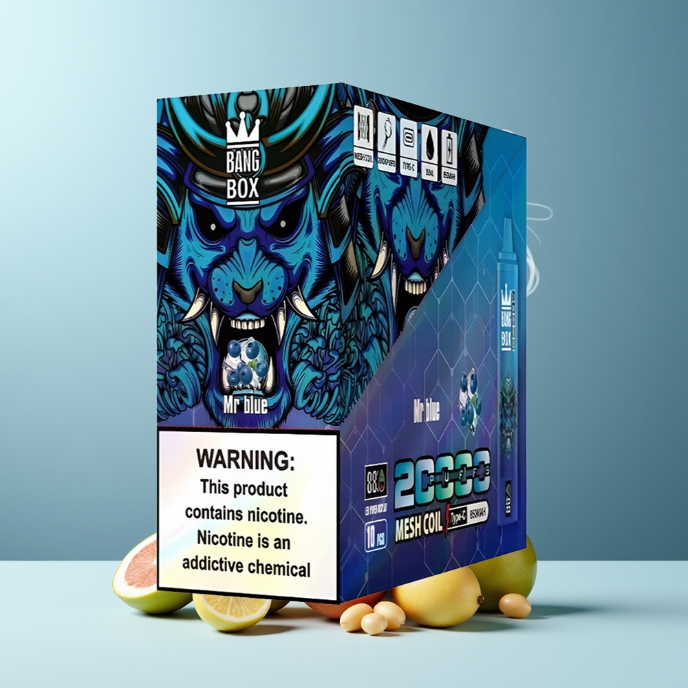 Bang Box 20000 Puffs Grossister Sverige - 35ml E-Liquid 850mAh Mesh Coil 12 Smaker Tillgängliga