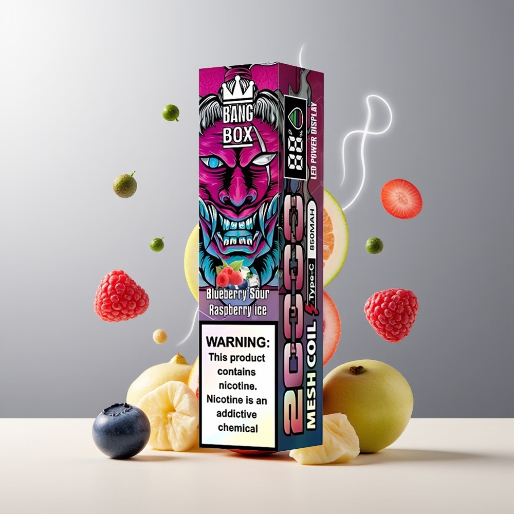 Bang Box 20000 Puffs Grossister Sverige – 35ml E-Liquid 12 Smaker Mesh Coil Smart Skärm