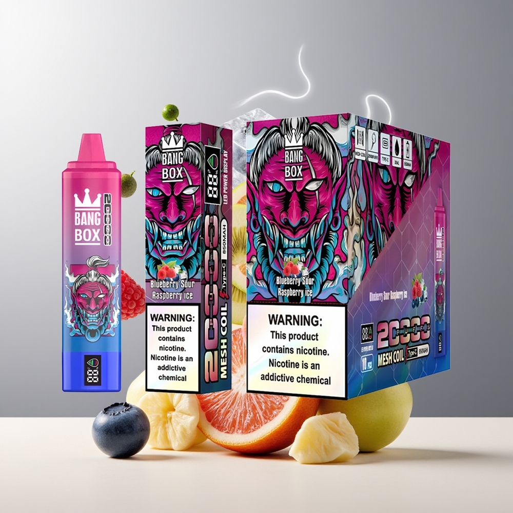 Bang Box 20000 Puffs Grossister Sverige – 35ml E-Liquid 12 Smaker Mesh Coil Smart Skärm