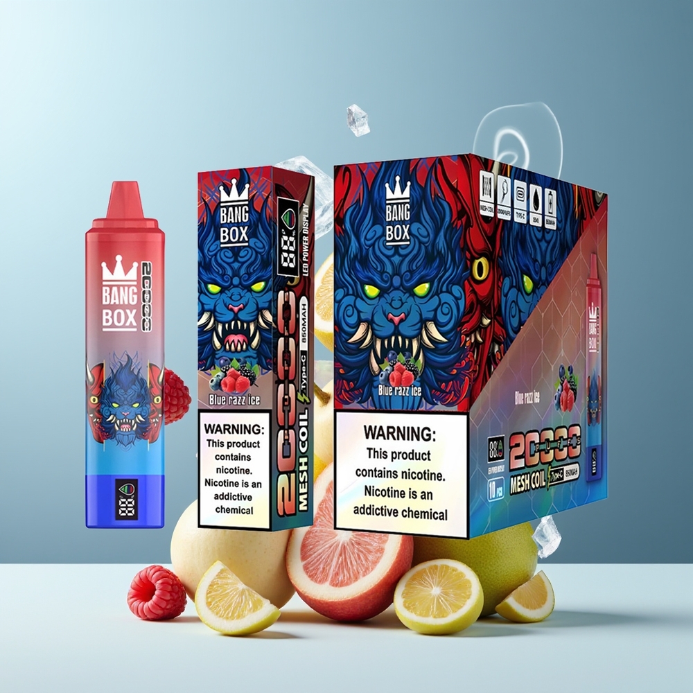 Bang Box 20000 Puffs Grossister Sverige – 35ml E-Liquid 12 Smaker Smart Skärm Mesh Coil