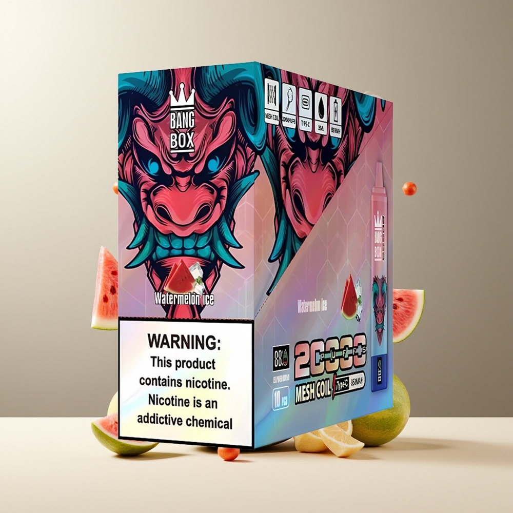 Bang Box 20000 Puffs Grossister Sverige – 35ml E-Liquid 850mAh Laddningsbar Mesh Coil 12 Smaker Tillgängliga